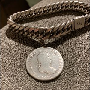 Sterling coin bracelet